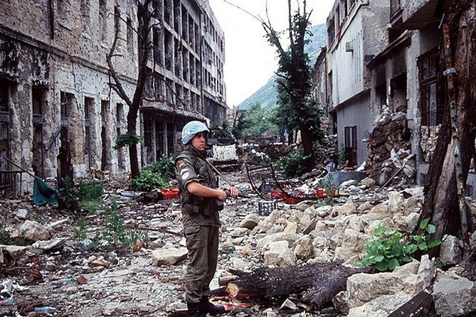 Break-up of Yugoslavia & The War in Mostar: Life Under Siege - The abandoned Yugoslav aircraft hangar south of Mostar