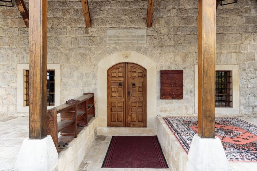From Makarska Riviera: Day Trip to Mostar - Entering one of Mostar’s mosques