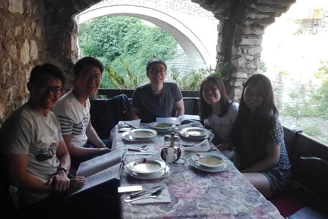Mostar gastro and historical treasures - Coffee and Bosnian desserts at Narodno Pozoriste