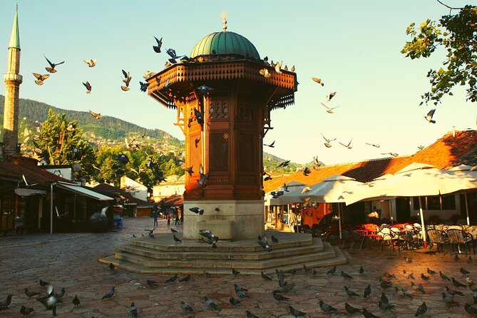 Private Walking Tour, Food Tasting and Bosnian Coffee in Sarajevo - The unusual clock and Sarajevo’s religious center